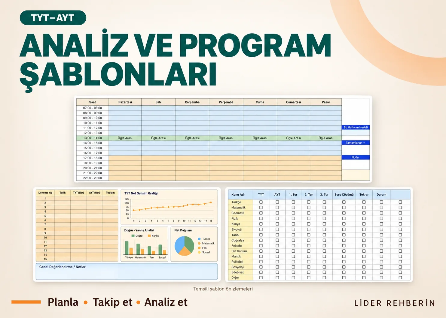 YKS 2027 TYT / AYT ANALİZ VE PROGRAM ŞABLONLARI